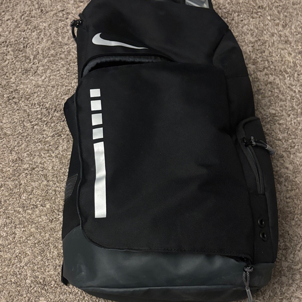 Nike Black and Silver Elite Basketball Backpack